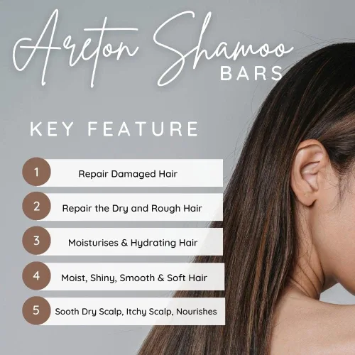 Miniatura 2 de Barra de champú sólida hecha a mano – Barra de champú natural y acondicionador para cabello seco, nutrición del cabello, evita puntas derramadas