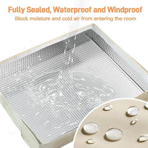 Miniatura 6 de Cubiertas de aire acondicionado para interior de 21 pulgadas de ancho x 15 pulgadas de alto x 3.5 pulgadas de profundidad, resistente al viento e