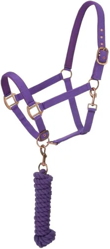 Miniatura 4 de Tough 1 Tough-1 Cabestro (halter) acolchado de neopreno con hebillas estilo antiguas, incluye correa de guía