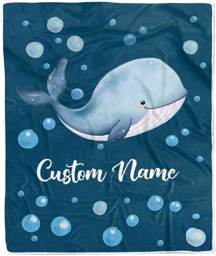 Miniatura 38 de Manta personalizada con nombre de tortuga para bebé, niño, niña, mar, recién nacido, hijo, hija, nieta, sobrina, cumpleaños, Navidad, manta de forro