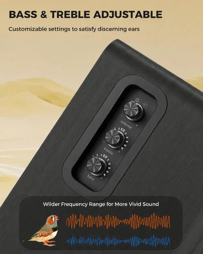 Miniatura 3 de Altavoces activos para estantería de 36 W RMS - Altavoz inalámbrico BT 5.4 con woofer de 5 pulgadas, altavoces de PC de cúpula de seda, monitores