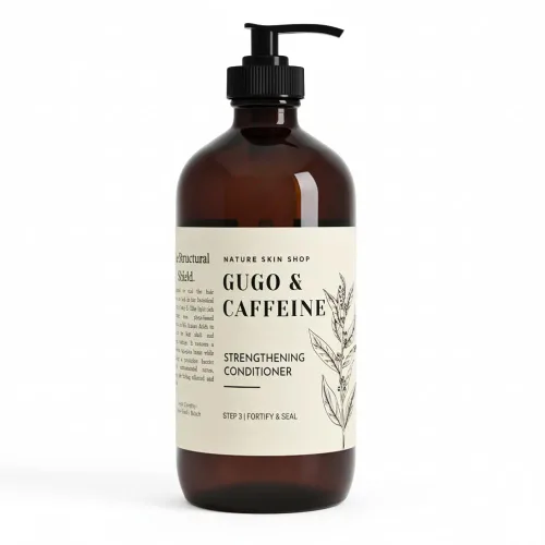 Nature Skin Shop Gugo Acondicionador fortalecedor (tamaño salón, 16.5 onzas), tratamiento anticaídas para el crecimiento y adelgazamiento del