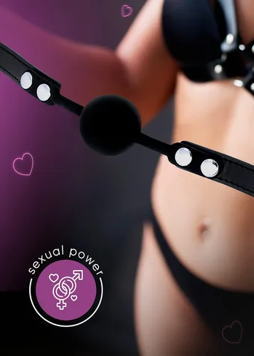 Miniatura 6 de Tapón de bola de mordaza de boca de silicona con retención abierta SM Bondage Parejas Jugar BDSM Juguete sexual Fetiche Bondage Gagger Bozales