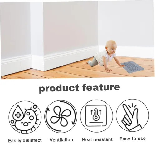 Miniatura 8 de 1 funda de ventilación a prueba de bebés, cubierta de ventilación de silicona suave para el hogar, pared, techo, suelo, rejilla de ventilación de 4