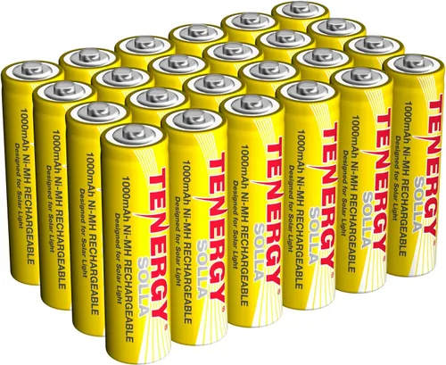 Miniatura 9 de Tenergy Solla - Batería recargable NiMH AA, 1000 mAh, baterías solares para luces de jardín solares, anti-fuga, durabilidad al aire libre, más de 5