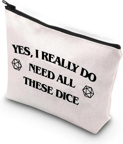 Miniatura 5 de XYANFA Bolsa de maquillaje para dados DM, regalo de juego de rol Yes I Really Do Need All These Dice Pouch