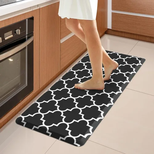 Miniatura 60 de WISELIFE - Tapete antifatiga para piso de 4/5 pulgadas, tapete de cocina antideslizante, impermeable, resistente, ergonómico, cómodo, duradero