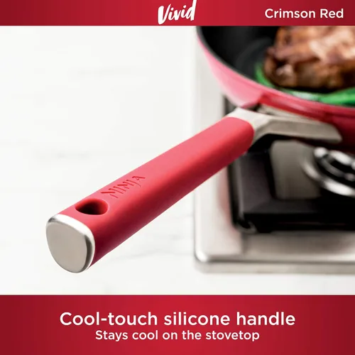 Miniatura 7 de Ninja C29500 Foodi NeverStick Vivid - Juego de utensilios de cocina de 10 piezas con tapas, antiadherentes, duraderos y aptos para horno hasta 400