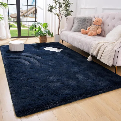 Miniatura 39 de Amearea Alfombra de Área Peluda Esponjosa para Dormitorio de Niños Sala de Estar, Extra Suave y Difusa Alfombras Peludas, Antideslizante, Alfombra