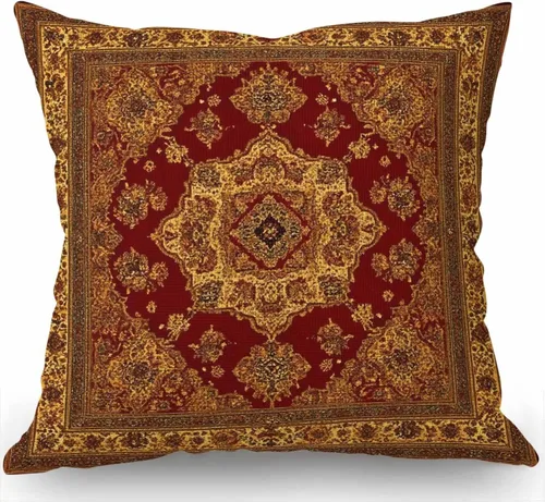 Miniatura 7 de Swono Funda de Almohada Decorativa con Patrón Étnico Abstracto Estampado del Suroeste Funda de Cojín Estilo Granja para Sofá Sillón 18x18 Pulgadas