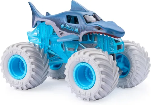 Miniatura 6 de Monster Jam, set de juego oficial de Megalodon Mayhem con camión monstruo fundido a presión exclusivo a escala 1:64