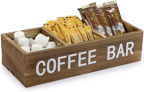 ELLDOO Caja de almacenamiento para cápsulas de café con rejillas extraíbles, organizador de estación de café para taza K, accesorios de café de