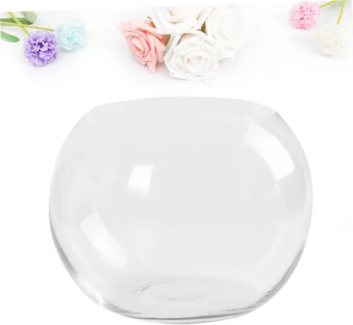 Miniatura 2 de ARTIBETTER Jarrón hidropónico de vidrio transparente, 2 piezas, decorativo para escritorio, para oficina en casa y hotel, para flores eternas