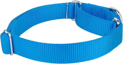 Miniatura 7 de Country Brook Petz - Collar para perro de nailon resistente Martingala azul hielo y correa de doble asa (1 pulgada, grande)
