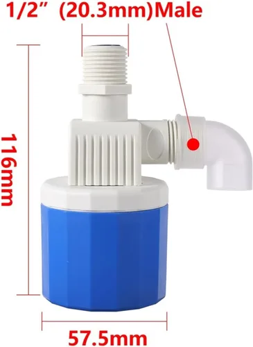Miniatura 2 de Water Level Controller 1/2" 3/4" Male Thread Float Valve Tower Tank Full Stop Switch Automatic Supply 1Pc(1I2 - Upper Inlet)