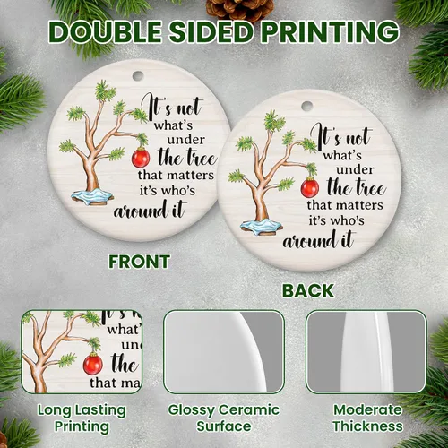 Miniatura 4 de TEEZWONDER Adornos Navideños Regalos para Mujeres Hombres - Adornos Navideños de Cerámica 2025 para Decoraciones de Árbol - Rellenos de Calcetín