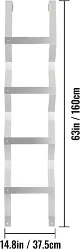Miniatura 2 de Escalera de salida de 4 escalones para sótano, capacidad de carga de 400 libras, escalera de aluminio para sótano de 63 x 14.8 pulgadas