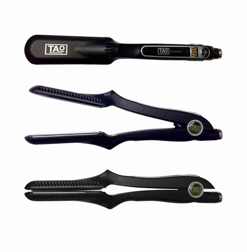Miniatura 3 de TAO Pro - Plancha de pelo con placa de nano titanio - Plancha de peinado con controles digitales - Doble voltaje - Generador de iones integrado