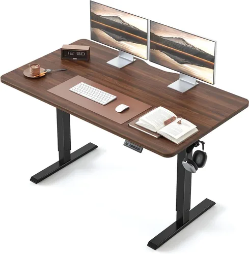 Miniatura 21 de BANTI Escritorio de pie de 48 × 24 pulgadas, ergonómico, altura eléctrica ajustable, para sentarse y ponerse de pie, escritorio de oficina para Arce