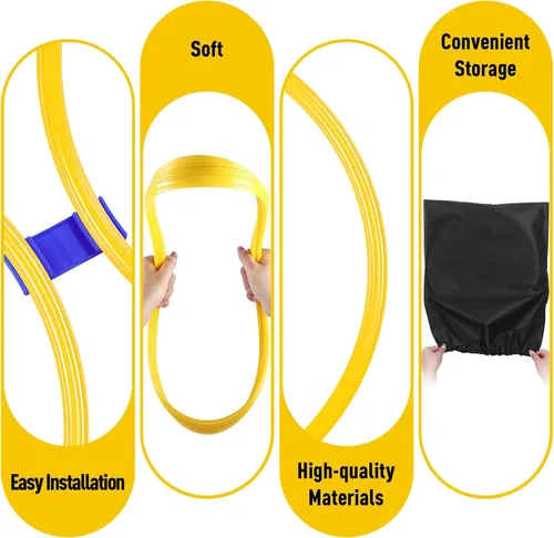 Miniatura 3 de Shappy 50 anillos de agilidad con bolsas de almacenamiento, anillos de entrenamiento de agilidad de 15 pulgadas, anillos de ejercicio de plástico