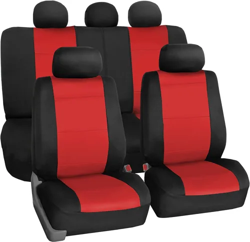 Miniatura 23 de FH Group Juego completo de fundas de neopreno impermeables para asiento de automóvil, de tres filas y 7 plazas, listas para bolsa de aire