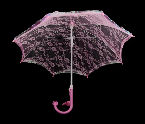 Miniatura 2 de Mozlly Parasol Umbrella With Whistle - Foldable Lace Parasol Tea Party Decorations For Little Girls - 20 Diameter