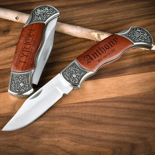 Miniatura 9 de Navaja de bolsillo personalizada para hombres con nombre, 20 opciones de fuente, cuchillos de bolsillo Old Timers, cuchillos de bolsillo