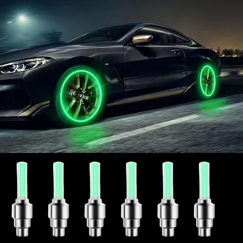 Miniatura 10 de 20 PIEZAS Tapas Fluorescentes para Vástago de Válvula de Neumático - Cubiertas Luminosas para Neumáticos de Vehículos Universales - Accesorios