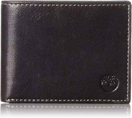 Timberland Men's Leather Passcase Bifold Wallet Hybrid