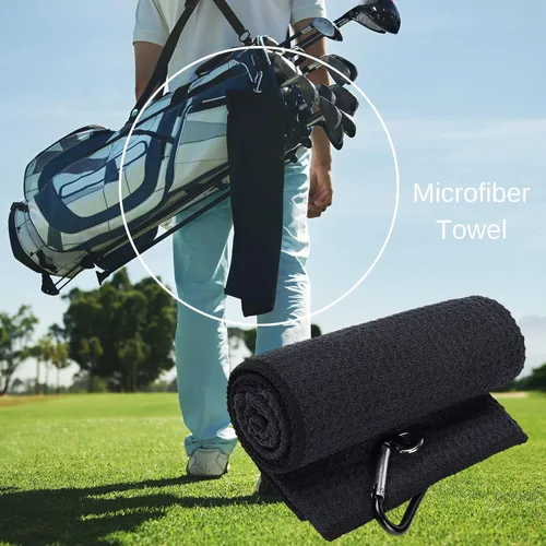 Miniatura 2 de Kit de accesorios de golf – Incluye toalla, soporte para bolas, cepillo, herramienta de reparación de Divot, 2 plantillas de alineación de bolas