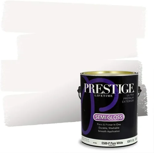 Miniatura 67 de Prestige Paints - Pintura exterior e imprimación en uno, 1 galón, plano, E500-P-A011GP