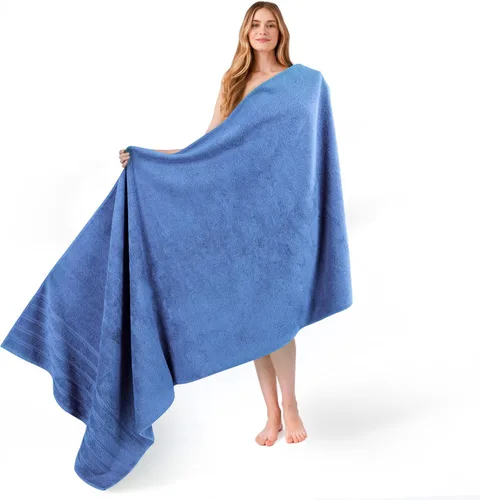 Miniatura 46 de American Soft Linen - Juego de 4 toallas, 100% de algodón turco, 27 x 54 pulgadas, tamaño extragrande, toallas para la ducha, color amarillo