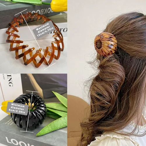 Miniatura 2 de 7 piezas de pinzas de pelo mágicas de nido de pájaro y accesorios para moños para mujeres Color-02