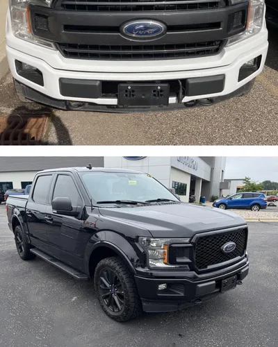 Miniatura 7 de Marco de matrícula delantero para Ford F150 2018 2019 2020 sin taladro, soporte de montaje para parachoques delantero, accesorios F-150