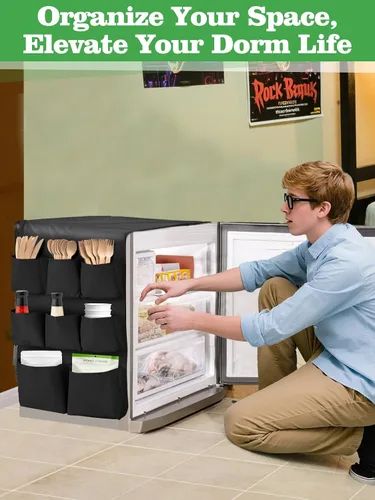 Miniatura 6 de Mini organizador extendido para nevera, 55 x 13 pulgadas, organizador de almacenamiento para el regreso a la escuela, dormitorio y oficina, sobre