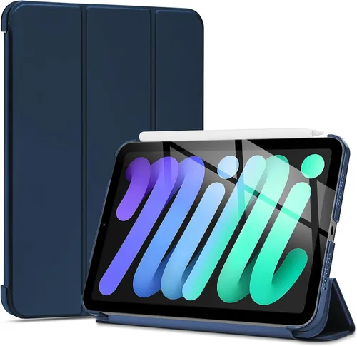 Miniatura 22 de ProCase Funda inteligente para iPad mini 7 A17 Pro 2024/iPad Mini 6 2021 8.3 pulgadas iPad mini 7ª/6ª generación, cubierta trasera dura para iPad