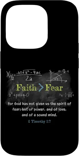 Miniatura 17 de Faith > Fear 2 Timothy 1:7 Christian Verse Math Equation Case for iPhone 17