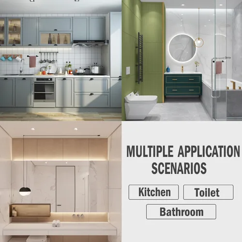Miniatura 5 de SEIDO Toallero con 9.6 pulgadas de longitud utilizable, barra de toalla negra de acero inoxidable 304 para pared de baño, toalleros de una pieza
