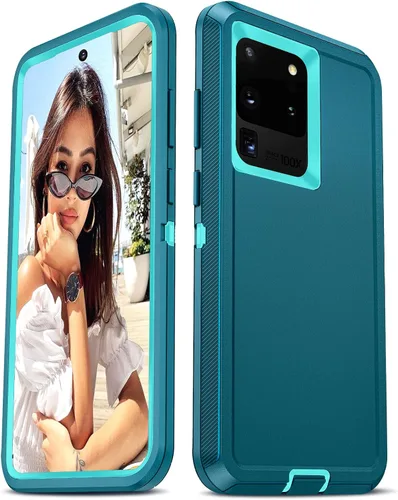 LeYi Funda compatible con Samsung Galaxy S20 Ultra: funda resistente 3 en 1 para Samsung S20 Ultra, funda de grado militar a prueba de golpes para
