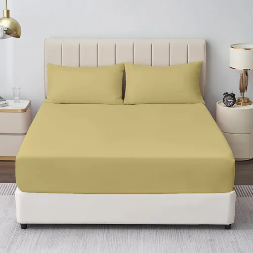 Miniatura 13 de Crown Collection Sábanas bajeras de 600 hilos, 100% algodón egipcio, 8 piezas, bolsillo profundo de 12 pulgadas con 16 fundas de almohada