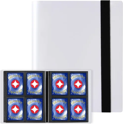 GEAoffice Carpeta Pequeña para Cartas – Carpeta de Álbum de Colección de Cartas Coleccionables de 4 Bolsillos – Carpeta de 160 Bolsillos de Carga
