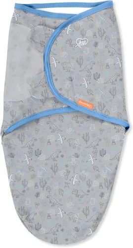 Miniatura 9 de SwaddleMe by Ingenuity Original Swaddle, 100% algodón, mejora el sueño y calma el reflejo de sobresalto, 0-3 meses, paquete de 3 - Dino Time