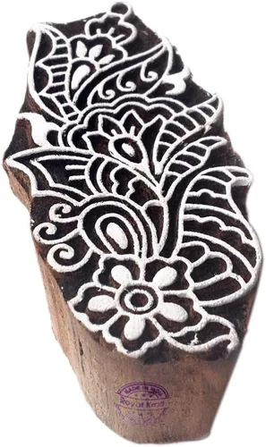 Miniatura 42 de Royal Kraft Sellos de madera DIY tela, textil, arcilla, cerámica, papel, bloques de impresión de henna THAtag012