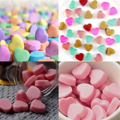 Miniatura 5 de Molde de silicona en forma de corazón para derretir cera, 2 unidades de 55 cavidades de corazón de San Valentín, molde de silicona para chocolate