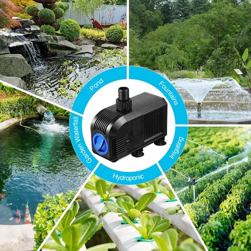 Miniatura 7 de Bomba de agua sumergible de 1600 GPH, bomba de fuente de agua eléctrica de 100 W, kit de bomba de estanque para jardín, piscina, peces, acuario