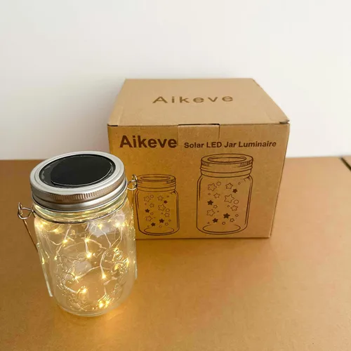 Miniatura 5 de Luces solares para tarros de masón, paquete de 4 30 luces LED para colgar en frascos, faroles solares para exteriores, patio, fiesta, jardín, boda