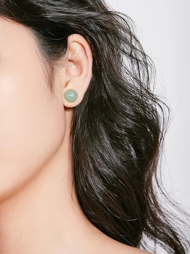 Miniatura 24 de Aretes de jade para mujer, hipoalergénicos, hechos a mano, joyería de jade verde real para mujeres y hombres, regalo para aniversario, graduación