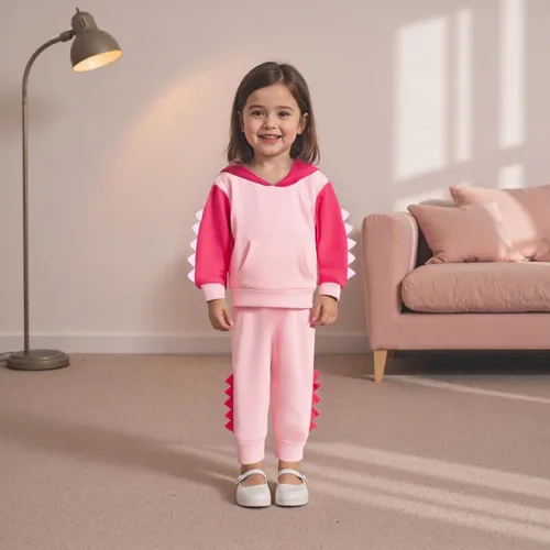 Miniatura 17 de Conjunto de ropa de otoño e invierno para bebé y niño, sudadera larga con capucha y pantalones para niños pequeños, 6, 12, 18, 24 meses, 2T