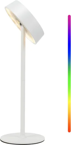 Miniatura 12 de Lámpara inalámbrica, lámpara de mesa recargable, funciona con pilas, control táctil regulable RGB, 3 temperaturas de color, función de memoria LED