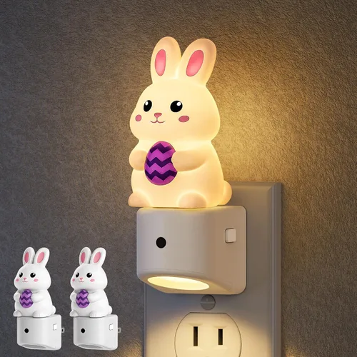 Miniatura 11 de Luces nocturnas de búho enchufables a la pared, bonita luz nocturna para niños, luz nocturna LED de 8 colores con sensor de atardecer a amanecer